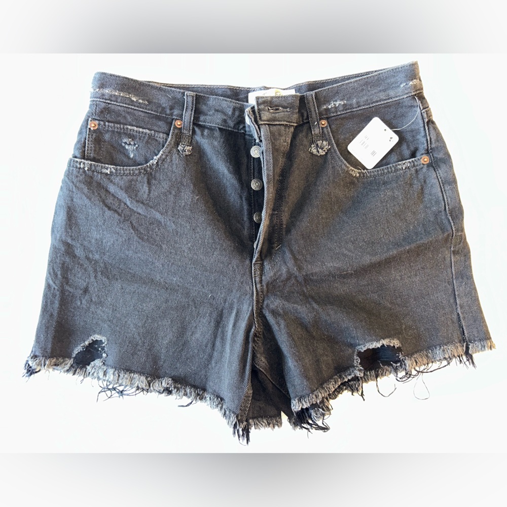 Free People Charcoal Denim Shorts size 30